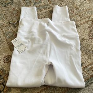 White free people ribbed leggings